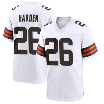 Men's Myles Harden White Game Football Jersey