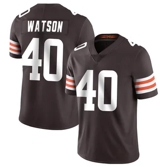 Men's Nathaniel Watson Brown Limited Team Color Vapor Untouchable Football Jersey