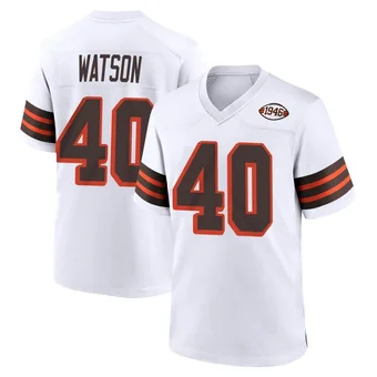 Men's Nathaniel Watson White Game 1946 Collection Alternate Football Jersey