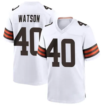 Men's Nathaniel Watson White Game Football Jersey