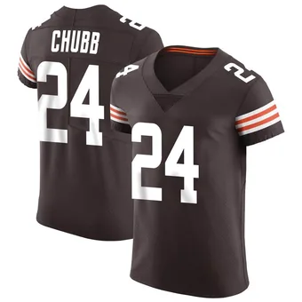 Men's Nick Chubb Brown Elite Vapor Football Jersey