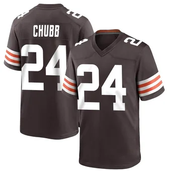 Men's Nick Chubb Brown Game Team Color Football Jersey