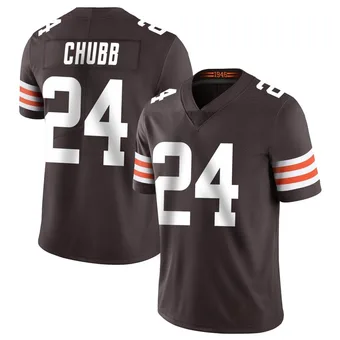 Men's Nick Chubb Brown Limited Team Color Vapor Untouchable Football Jersey