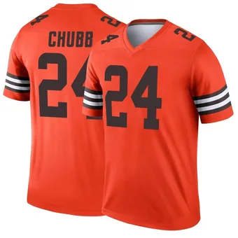 Men's Nick Chubb Orange Legend Inverted Football Jersey