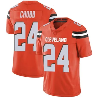 Men's Nick Chubb Orange Limited Alternate Vapor Untouchable Football Jersey