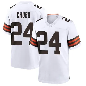 Men's Nick Chubb White Game Football Jersey