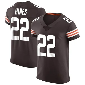 Men's Nyheim Hines Brown Elite Vapor Football Jersey