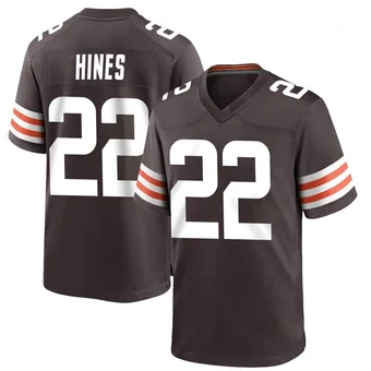 Men's Nyheim Hines Brown Game Team Color Football Jersey