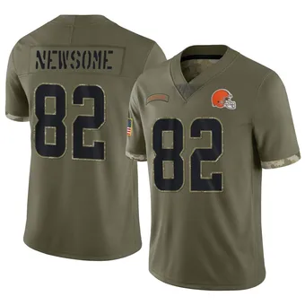 Men's Ozzie Newsome Olive Limited 2022 Salute To Service Football Jersey