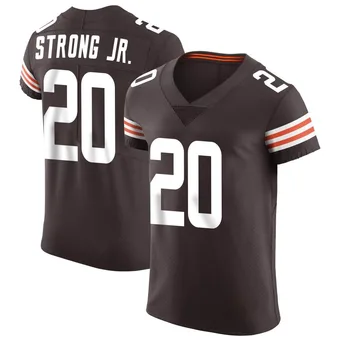 Men's Pierre Strong Jr. Brown Elite Vapor Football Jersey