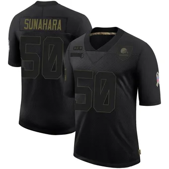 Men's Rex Sunahara Black Limited 2020 Salute To Service Football Jersey