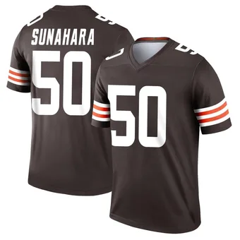 Men's Rex Sunahara Brown Legend Football Jersey