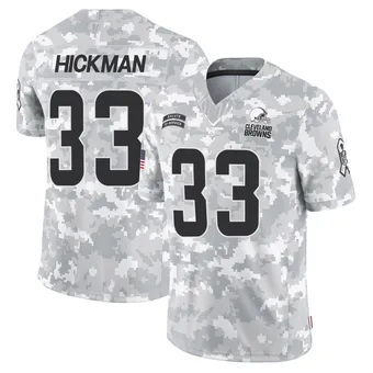 Men's Ronnie Hickman Arctic Camo Limited 2024 Salute to Service Football Jersey