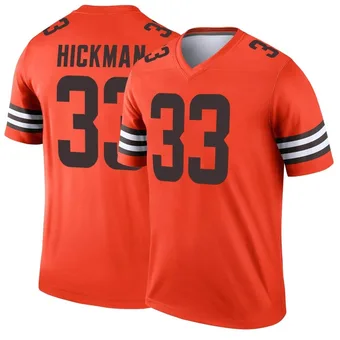 Men's Ronnie Hickman Orange Legend Inverted Football Jersey