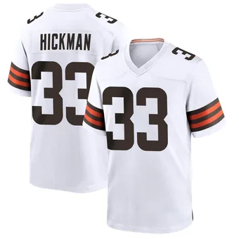 Men's Ronnie Hickman White Game Football Jersey