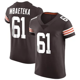 Men's Roy Mbaeteka Brown Elite Vapor Football Jersey