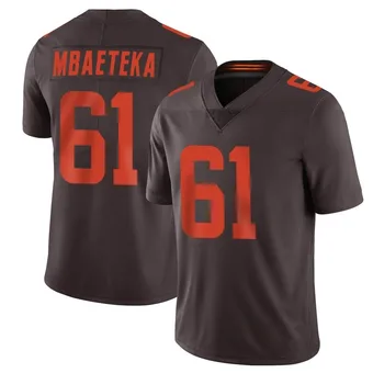 Men's Roy Mbaeteka Brown Limited Vapor Alternate Football Jersey