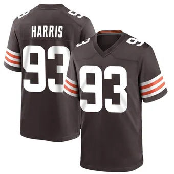 Men's Shelby Harris Brown Game Team Color Football Jersey