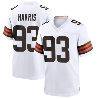 Men's Shelby Harris White Game Football Jersey