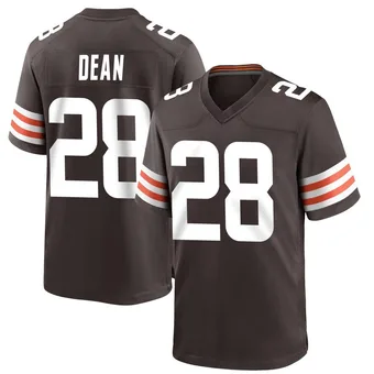 Men's Trey Dean III Brown Game Team Color Football Jersey