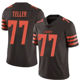 Men's Wyatt Teller Brown Limited Color Rush Football Jersey