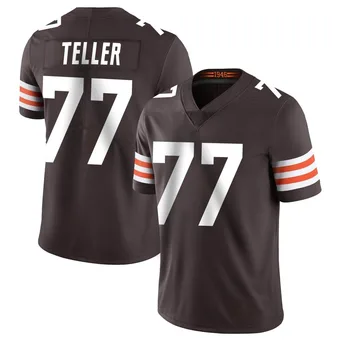 Men's Wyatt Teller Brown Limited Team Color Vapor Untouchable Football Jersey