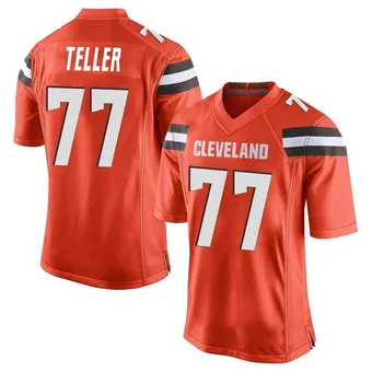 Men's Wyatt Teller Orange Game Alternate Football Jersey