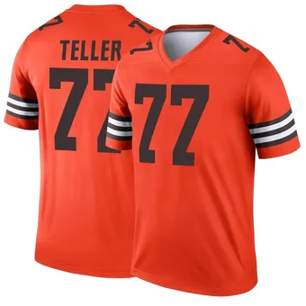 Men's Wyatt Teller Orange Legend Inverted Football Jersey