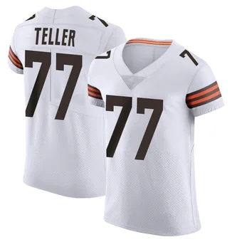 Men's Wyatt Teller White Elite Vapor Football Jersey