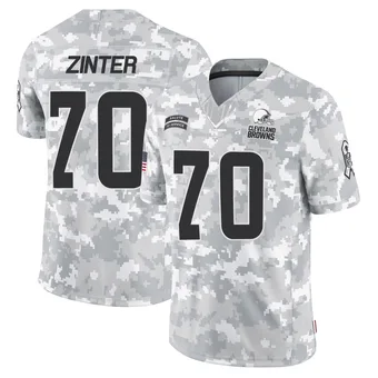 Men's Zak Zinter Arctic Camo Limited 2024 Salute to Service Football Jersey