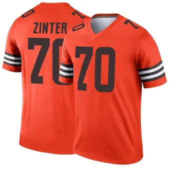 Men's Zak Zinter Orange Legend Inverted Football Jersey