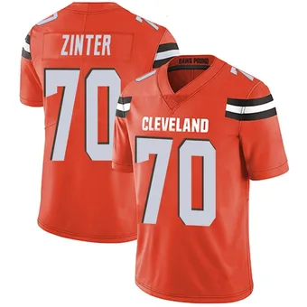 Men's Zak Zinter Orange Limited Alternate Vapor Untouchable Football Jersey