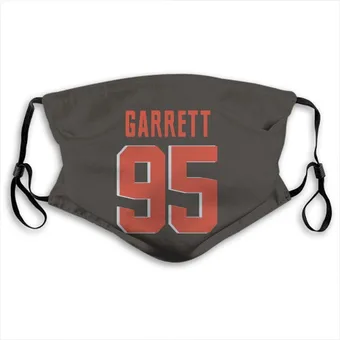 Myles Garrett Name & Number Brown Face Mask