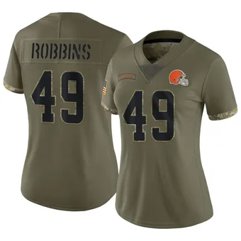 Women's Aidan Robbins Olive Limited 2022 Salute To Service Football Jersey