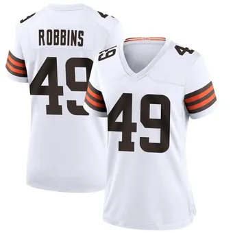 Women's Aidan Robbins White Game Football Jersey