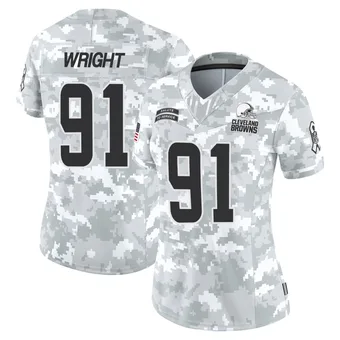 Women's Alex Wright Arctic Camo Limited 2024 Salute to Service Football Jersey