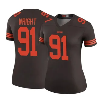 Women's Alex Wright Brown Legend Color Rush Football Jersey