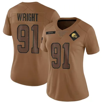 Women's Alex Wright Brown Limited 2023 Salute To Service Football Jersey