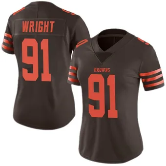 Women's Alex Wright Brown Limited Color Rush Football Jersey