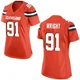 Women's Alex Wright Orange Game Alternate Football Jersey