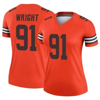 Women's Alex Wright Orange Legend Inverted Football Jersey