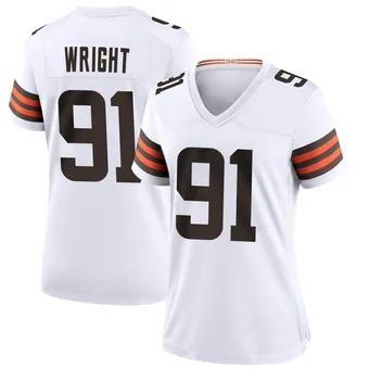 Women's Alex Wright White Game Football Jersey