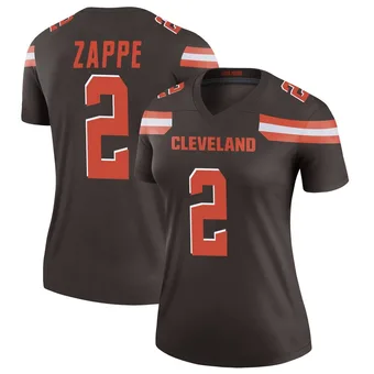 Women's Bailey Zappe Brown Legend Football Jersey