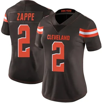 Women's Bailey Zappe Brown Limited Team Color Vapor Untouchable Football Jersey