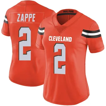 Women's Bailey Zappe Orange Limited Alternate Vapor Untouchable Football Jersey