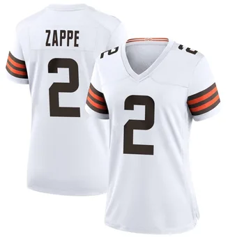 Women's Bailey Zappe White Game Football Jersey