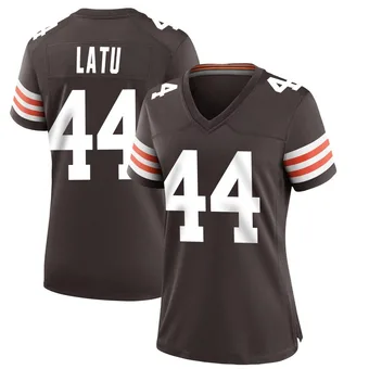 Women's Cameron Latu Brown Game Team Color Football Jersey