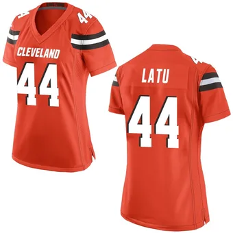 Women's Cameron Latu Orange Game Alternate Football Jersey