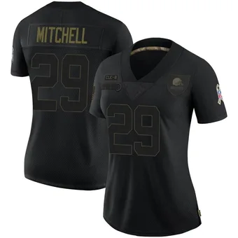 Women's Cameron Mitchell Black Limited 2020 Salute To Service Football Jersey