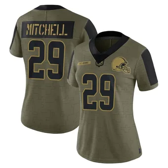 Women's Cameron Mitchell Olive Limited 2021 Salute To Service Football Jersey